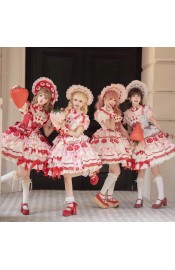 Hinana Queena Strawberry Party Blouse JSK and OPs(Reservation/4 Colours/Full Payment Without Shipping)